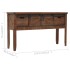 Mesa consola de madera de abeto maciza marrón 131x35,5x75