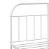 Estructura cama metal con cabecero y estribo blanco 150x200