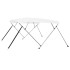 Toldo Bimini de 4 arcos blanco 243x196x137