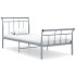 Estructura de cama de metal gris 100x200