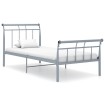 Estructura de cama de metal gris 100x200 cm