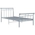 Estructura de cama de metal gris 100x200