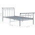 Estructura de cama de metal gris 100x200