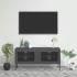 Mueble para TV de acero gris antracita 105x35x50