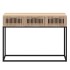 Mesa consola hierro y madera contrachapada 105x30x75