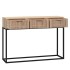 Mesa consola hierro y madera contrachapada 105x30x75