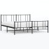 Estructura de cama cabecero y estribo metal negro