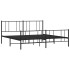 Estructura de cama cabecero y estribo metal negro