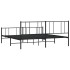 Estructura de cama cabecero y estribo metal negro