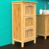 EISL Mueble de cuarto de baño con 3 cajones de bambú 30x42x82