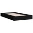 Estructura cama madera maciza individual negro 75x190