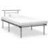 Estructura de cama de metal gris 100x200