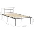 Estructura de cama de metal gris 100x200