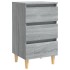 Mesitas de noche 2 uds con patas madera gris Sonoma 40x35x69