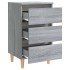 Mesitas de noche 2 uds con patas madera gris Sonoma 40x35x69