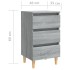 Mesitas de noche 2 uds con patas madera gris Sonoma 40x35x69