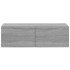 Mueble TV de pared 2 uds madera contrachapada gris