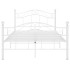 Estructura de cama de metal blanco 120x200