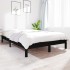 Estructura de cama de madera maciza de pino negro 160x200