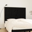 Cabecero de cama pared madera maciza pino negro 159,5x3x110 cm