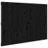 Cabecero de cama pared madera maciza pino negro 159,5x3x110