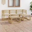 Set de muebles de jardín 5 pzas madera de pino impregnada verde