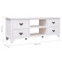 Mueble para TV antiguo madera de paulownia blanco 108x30x40