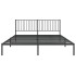 Estructura de cama con cabecero metal negro 183x213