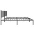 Estructura de cama con cabecero metal negro 183x213