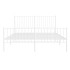 Estructura cama metal con cabecero y estribo blanco 160x200