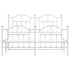 Estructura cama metal con cabecero y estribo blanco 140x200