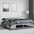 Estructura de cama con cabecero metal blanca 200x200