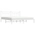 Estructura de cama con cabecero metal blanca 200x200