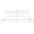 Estructura de cama con cabecero metal blanca 200x200