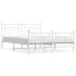 Estructura cama metal con cabecero y estribo blanco 180x200