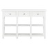 Mesa consola madera de ingeniería blanca 110x30x76