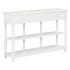 Mesa consola madera de ingeniería blanca 110x30x76