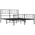 Estructura de cama cabecero y estribo metal negro 160x200