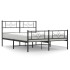 Estructura de cama cabecero y estribo metal negro 120x200