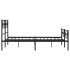 Estructura de cama cabecero y estribo metal negro 120x200