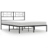 Estructura de cama con cabecero metal negro 150x200