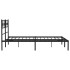 Estructura de cama con cabecero metal negro 150x200