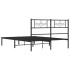 Estructura de cama con cabecero metal negro 150x200