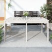 Mesa de jardín madera maciza pino blanco 159,5x82,5x76 cm