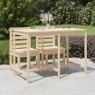 Mesa de jardín madera maciza de pino 159,5x82,5x110 cmcm