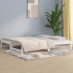 Sofá cama extraíble madera maciza de pino blanco 2x(80x200) cm