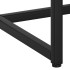 Mesa consola de acero negra 72x35x75