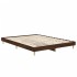 Estructura de cama madera contrachapada marrón roble 140x190