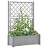 Jardinera con enrejado PP gris piedra 100x43x142