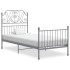 Estructura de cama de metal gris 100x200